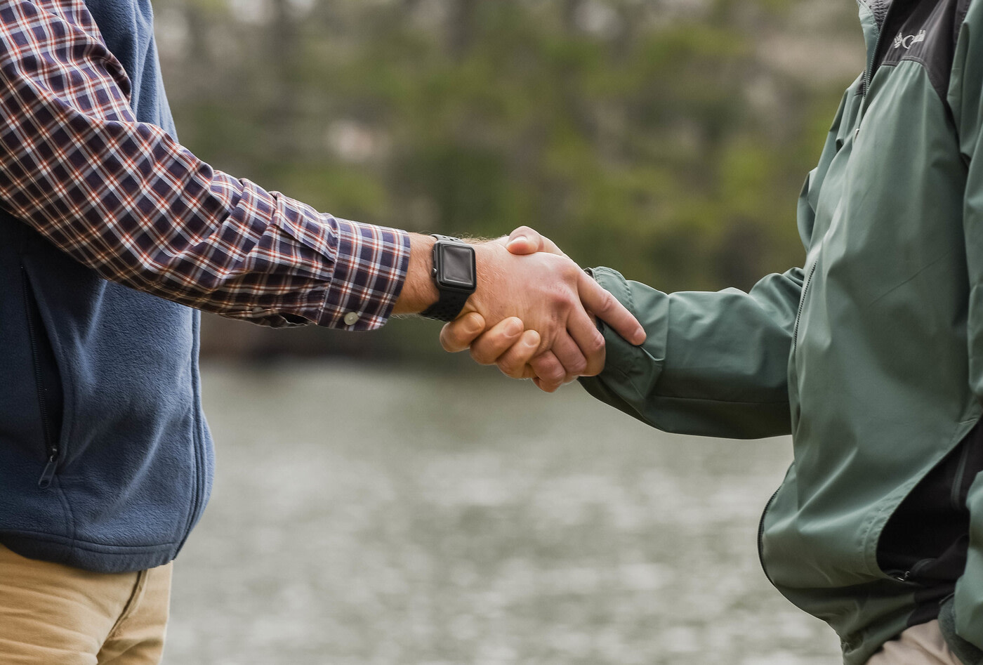 two people shaking hands
